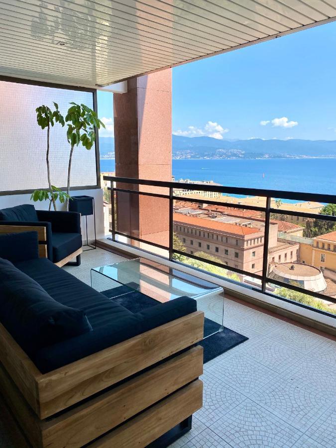 Grand T2 Standing Ajaccio Proche Centre Et Plages Vue Panoramique Parking Prive Exterior photo